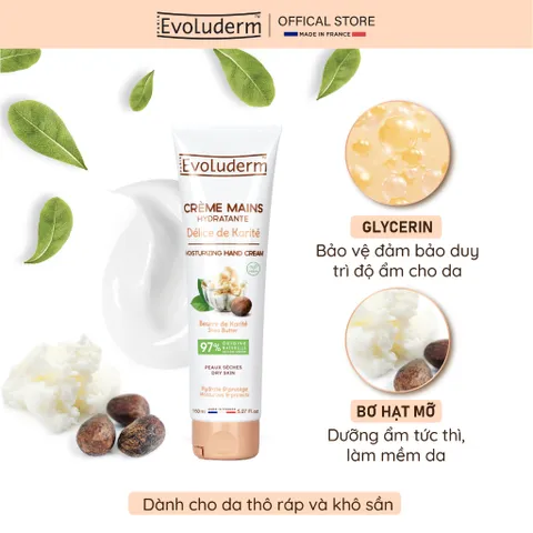COMBO Xịt Khoáng Dưỡng Ẩm, Làm Dịu Da Evoluderm 150ml Và Kem Dưỡng Da Tay Evoluderm 150ml