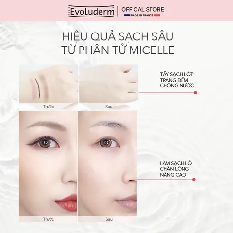 COMBO Xịt khoáng Evoluderm 400ml và Nước tẩy trang 250ml