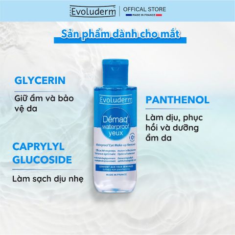 Nước Tẩy Trang 2 Lớp Dành Cho Mắt và Môi Evoluderm Waterproof Eye Make-Up Remover 150ml