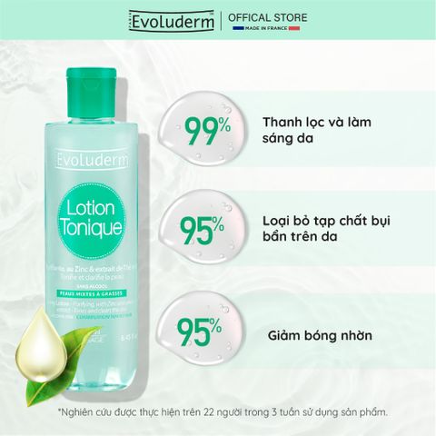 Bộ Xịt Khoáng Evoluderm dưỡng ẩm cấp nước 400ml và Nước Hoa Hồng cho da hỗn hợp dầu mụn 250ml