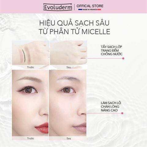 COMBO Xịt khoáng Evoluderm 150ml và Nước tẩy trang sạch sâu, dưỡng ẩm Evoluderm 250ml