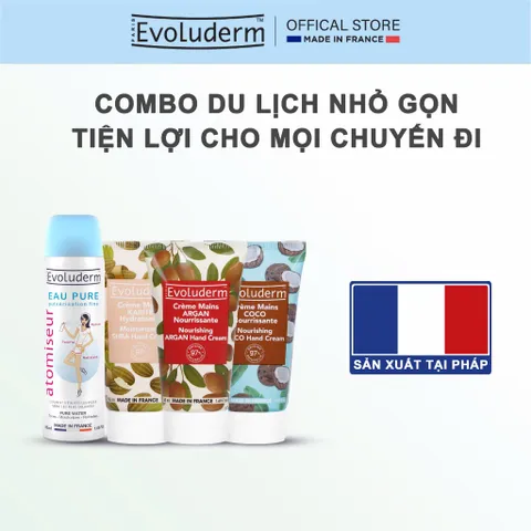 [COMBO DU LỊCH] Xịt khoáng Evoluderm 50ml và Kem dưỡng da tay Evoluderm 50ml