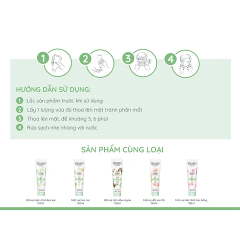 [HSD:10.26] Mặt nạ đất sét ngừa mụn sáng da giảm bã nhờn hiệu quả Evoluderm clay mask Purifying 150ml