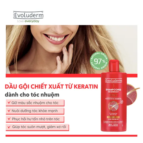 Dầu gội dành cho tóc nhuộm và dễ hư tổn Shampooing Evoluderm 400ml