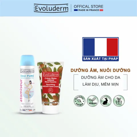 [COMBO DU LỊCH] Xịt khoáng Evoluderm 50ml và Kem dưỡng da tay Evoluderm 50ml