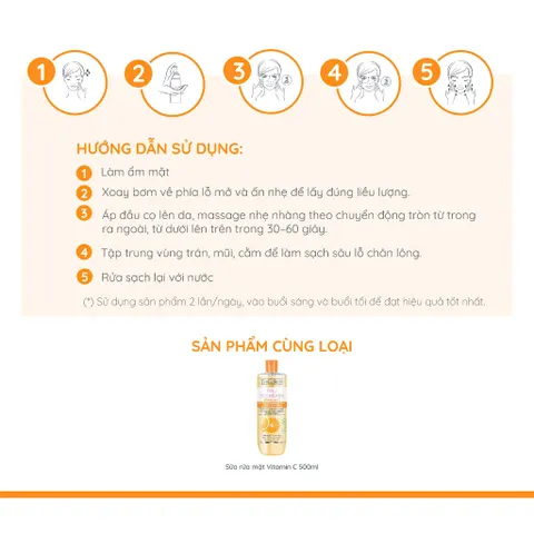 Sữa rửa mặt tạo bọt Micellar EVOLUDERM VITAMIN C MICELLAR FOAM giúp làm sạch bụi bẩn trên da 150ml