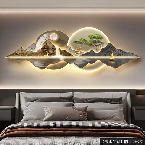 Tranh Phong Cảnh Sang Trọng Có Đèn LED Treo Tường GD04