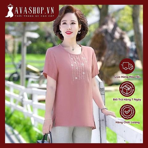 (THANH LÝ) Bộ Đồ Trung Niên Thun Cotton Mềm Đẹp AB34
