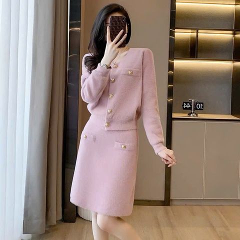 Set Đầm Len Dệt Kim Sang Chảnh Tôn Dáng Nữ  AL05