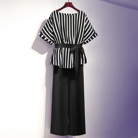 (GIẢM GIÁ HÀNG LẺ SIZE) Bộ Đồ Trung Niên Đẹp Kẻ Sọc Thời Trang AB46
