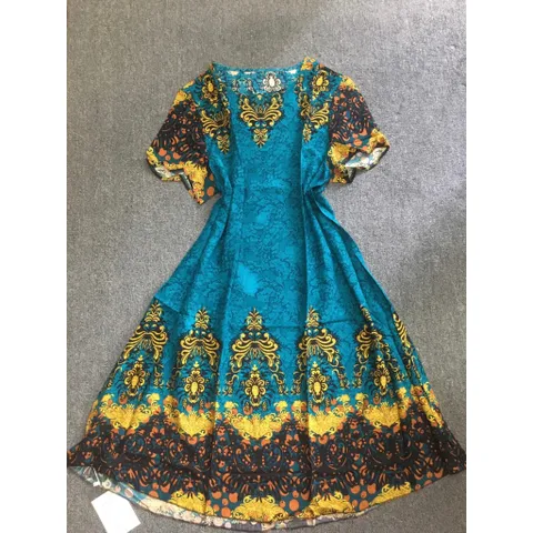 Đầm Lụa Cotton Nguyên Chất Trung Niên Mềm Mát Mùa Hè VH83
