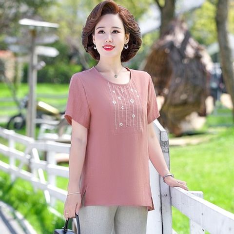 (THANH LÝ) Bộ Đồ Trung Niên Thun Cotton Mềm Đẹp AB34