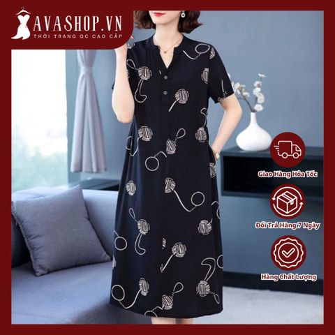 Đầm Hoa Cotton Mùa Hè Mềm Mát Cho Mẹ VH11