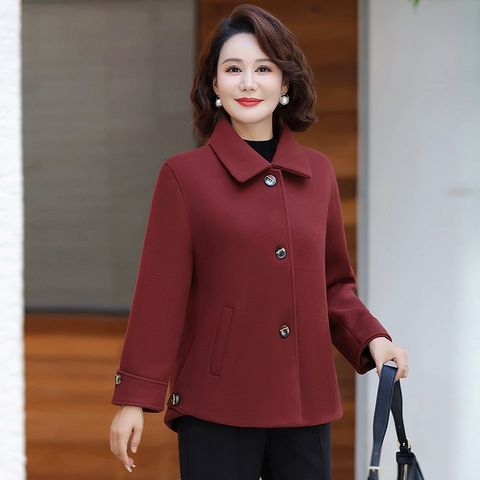 Áo Khoác Dạ Kiểu Dáng Lịch Sự Thời Trang Cho Nữ Trung Niên AD58