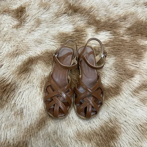 Dép Sandal Gót Thấp Kiểu La Hán Có Quai Cài Mùa Hè Cho Nữ AG04