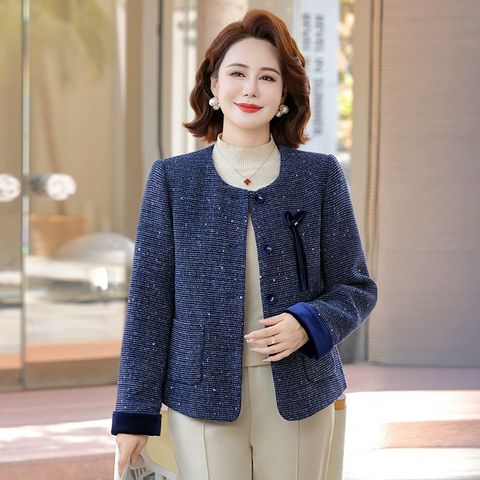 Áo Khoác Dạ Xuân Thu Lịch Sự Trẻ Trung Cho Nữ Trung Niên AD64