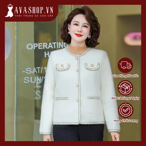 Áo Khoác Dạ Lông Mềm Sang Trọng AD98