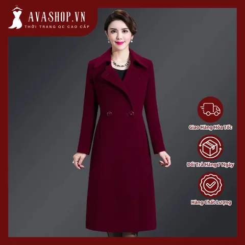 Áo Khoác Dạ Cashmere Hai Mặt Dài Sang Trọng AD25