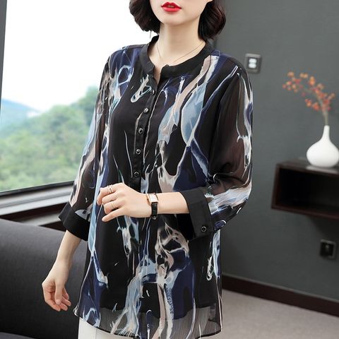 (THANH LÝ) Áo Sơ Mi Họa Tiết Trung Niên Sang Trọng SM61