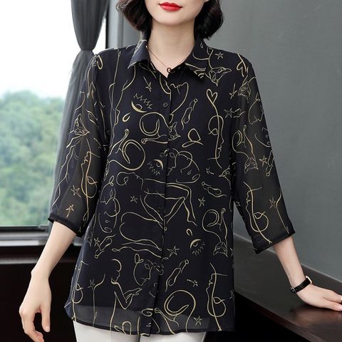(THANH LÝ) Áo Sơ Mi Họa Tiết Trung Niên Sang Trọng SM61