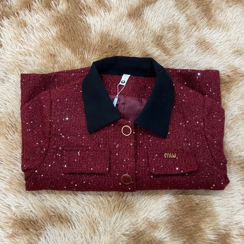 Áo Khoác Dạ Tweed Có Cổ Sang Trọng Cho Nữ Trung Niên AD66