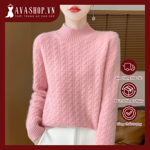 Áo Len Nữ Cashmere Dệt Kim Dày Dặn Thu Đông Cho Nữ AL121