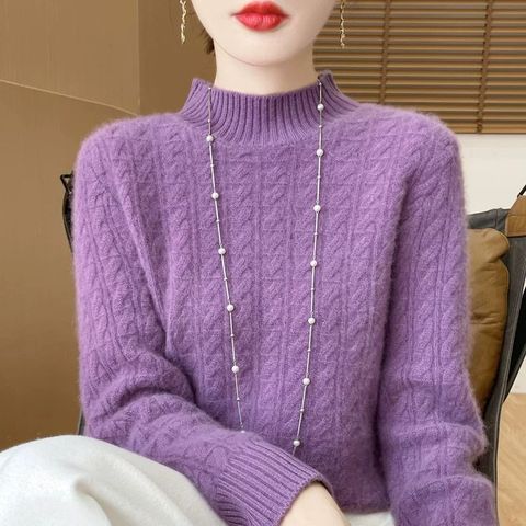 Áo Len Nữ Cashmere Dệt Kim Dày Dặn Thu Đông Cho Nữ AL121