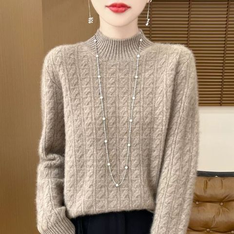 Áo Len Nữ Cashmere Dệt Kim Dày Dặn Thu Đông Cho Nữ AL121