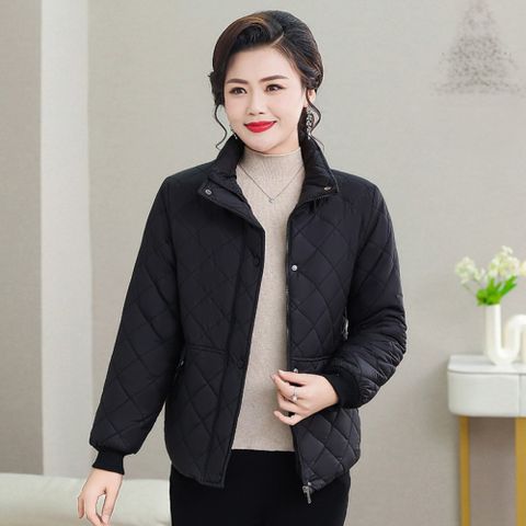 Áo Khoác Phao Cotton Dày Dặn Thu Đông Giữ Ấm Cho Nữ Trung Niên AK55