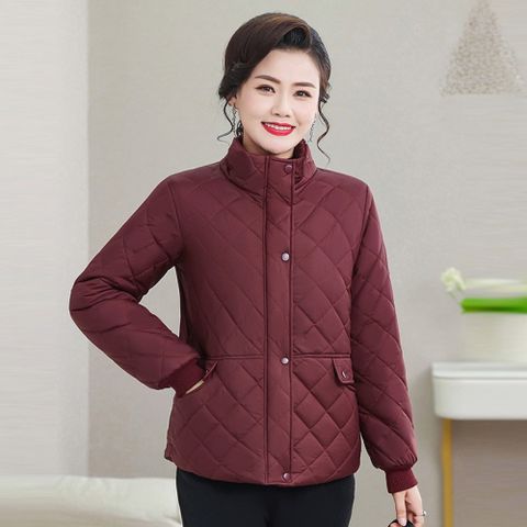 Áo Khoác Phao Cotton Dày Dặn Thu Đông Giữ Ấm Cho Nữ Trung Niên AK55