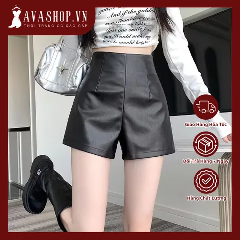 Quần Short Da PU Phong Cách Âu Mỹ Cho Nữ AQ02 - Hàng Quảng Châu Cao Cấp