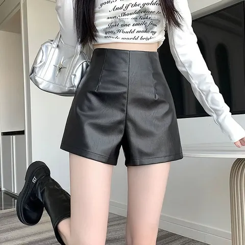 Quần Short Da PU Phong Cách Âu Mỹ Cho Nữ AQ02 - Hàng Quảng Châu Cao Cấp
