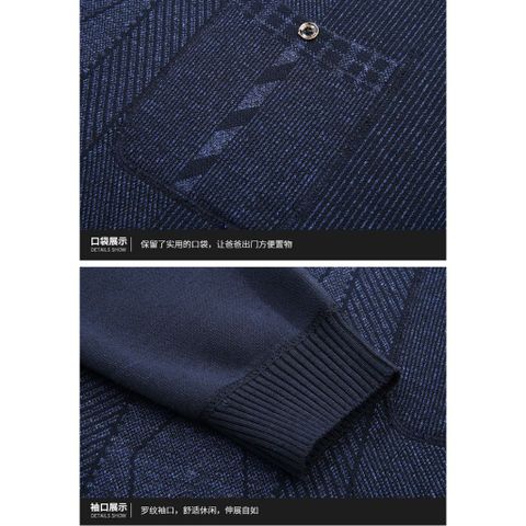 Áo Len Lót Nỉ Dày Dặn Sang Trọng Dành Cho Nam Trung Niên AL129