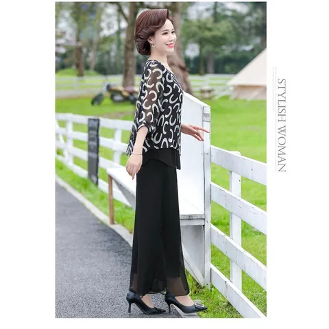 Bộ Đồ Hoa Trung Niên Sang Trọng AB47