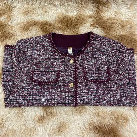 Áo Khoác Dạ Tweed Mùa Xuân Trẻ Trung Lịch Sự Cho Nữ Trung Niên AD56