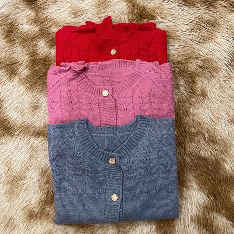 Áo Khoác Len Cardigan Cashmere Dệt Kim Cổ Tròn Dày Dặn Cho Nữ AL122