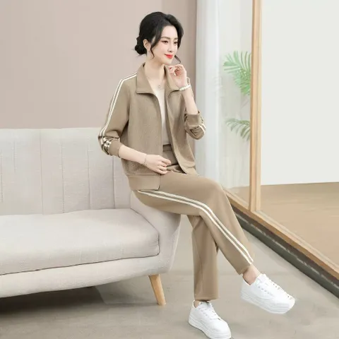 Bộ Đồ Thể Thao Thời Trang Xuân Thu Trẻ Trung Cho Nữ Trung Niên AB60
