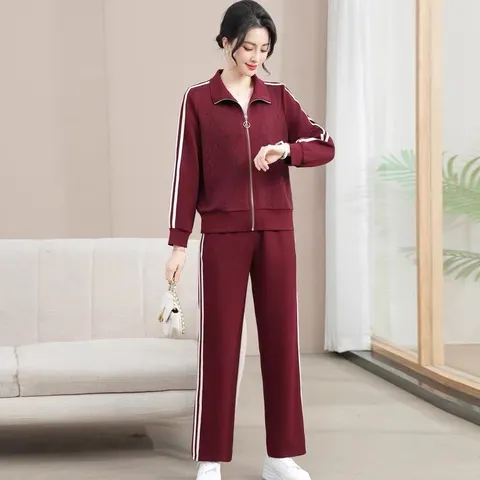 Bộ Đồ Thể Thao Thời Trang Xuân Thu Trẻ Trung Cho Nữ Trung Niên AB60