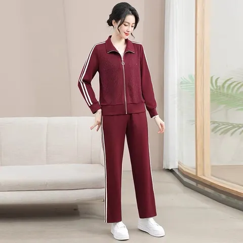 Bộ Đồ Thể Thao Thời Trang Xuân Thu Trẻ Trung Cho Nữ Trung Niên AB60