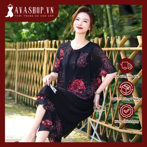 Bộ Đồ Mùa Hè Voan Tay Ngắn Cho Mẹ AB91
