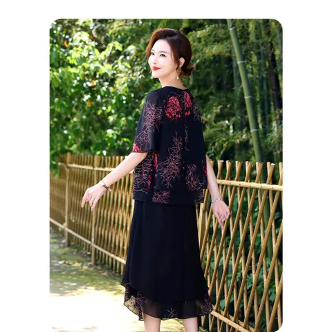 Bộ Đồ Mùa Hè Voan Tay Ngắn Cho Mẹ AB91