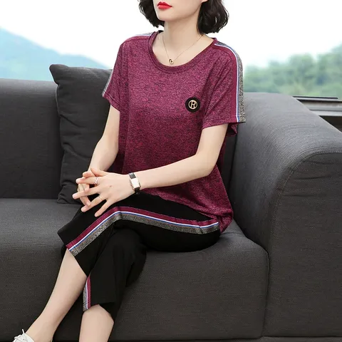Bộ Đồ Thun Cotton Trung Niên Mềm Đẹp AB24