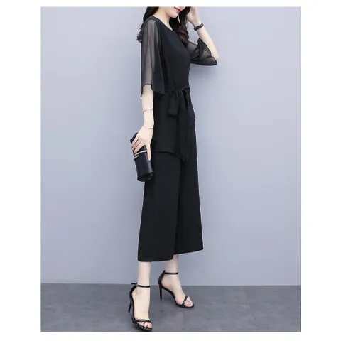 Bộ Đồ Nữ Đen Trung Niên Thời Trang AB40