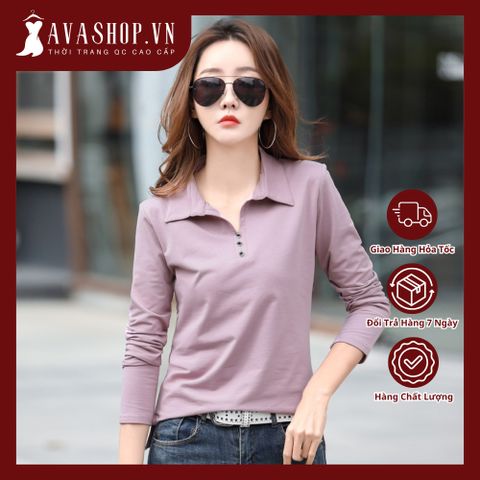 Áo Thun Cotton Dài Tay Lịch Sự Cho Nữ SM97