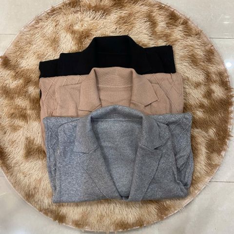 Áo Khoác Len Cardigan Dệt Kim Dài Phong Cách Hàn Quốc Cho Nữ AL111