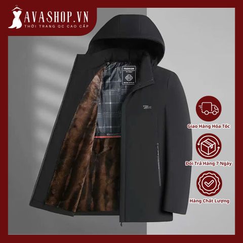 Áo Khoác Cotton Lót Lông Dày Ấm Mùa Đông Cho Bố AK28