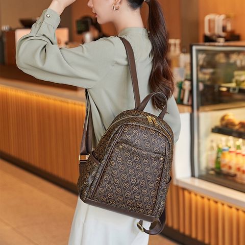 Ba Lô In Họa Tiết Retro Nữ Xuân Hè Mới Thời Trang Hàn Quốc AT15