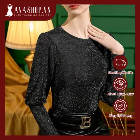 Áo Thun Nữ Lưới Mùa Xuân Tay Phồng Quyến Rũ SM67