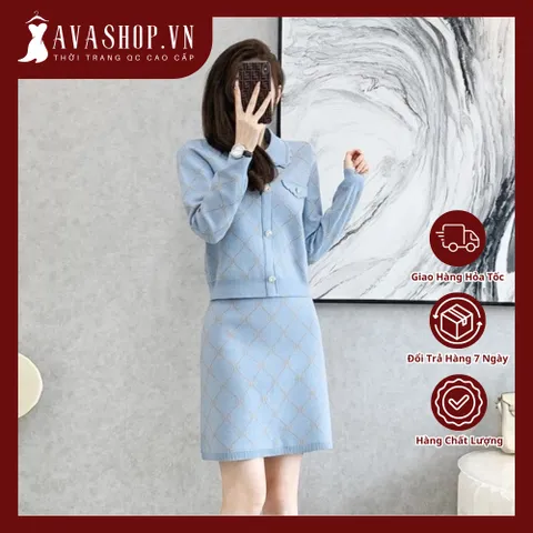 Đầm Dệt Kim Hai Mảnh Chữ A Khí Chất Thanh Lịch AL88