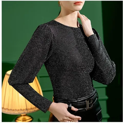 Áo Thun Nữ Lưới Mùa Xuân Tay Phồng Quyến Rũ SM67
